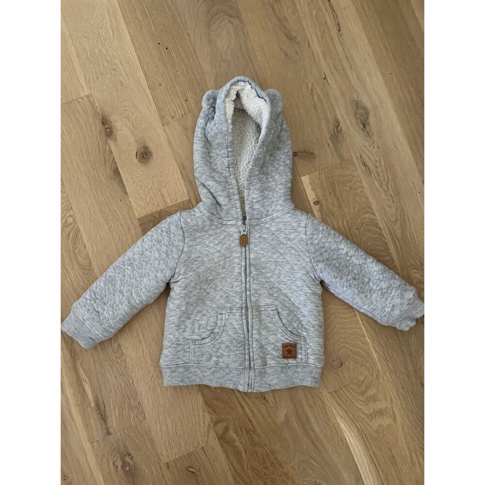 Unisex Simple Joys by Carter's Gray Fleece Zip Up Size 18M